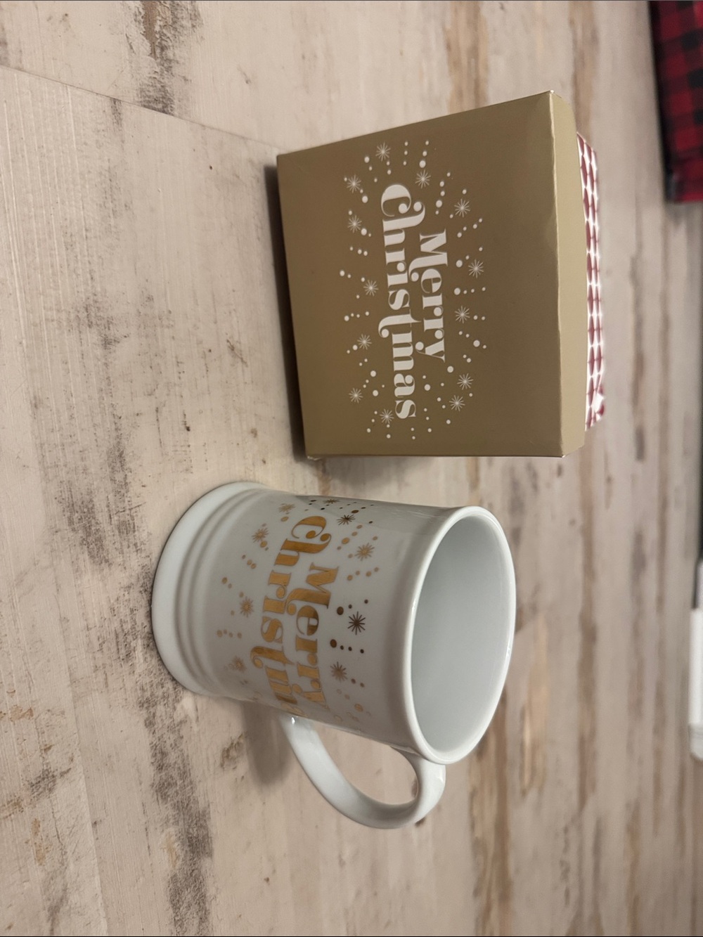 Cath Kidston White Mug with Gold Festive Lettering
